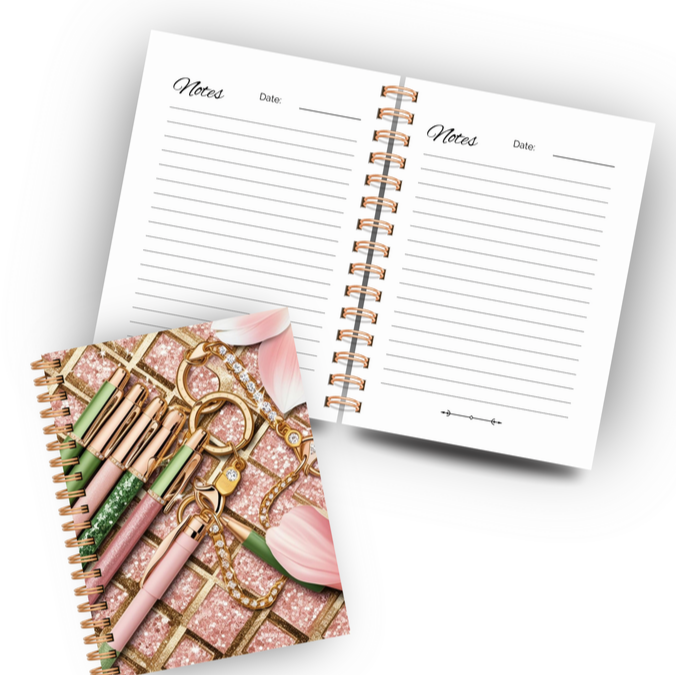 Luxury Pink and Green Journal